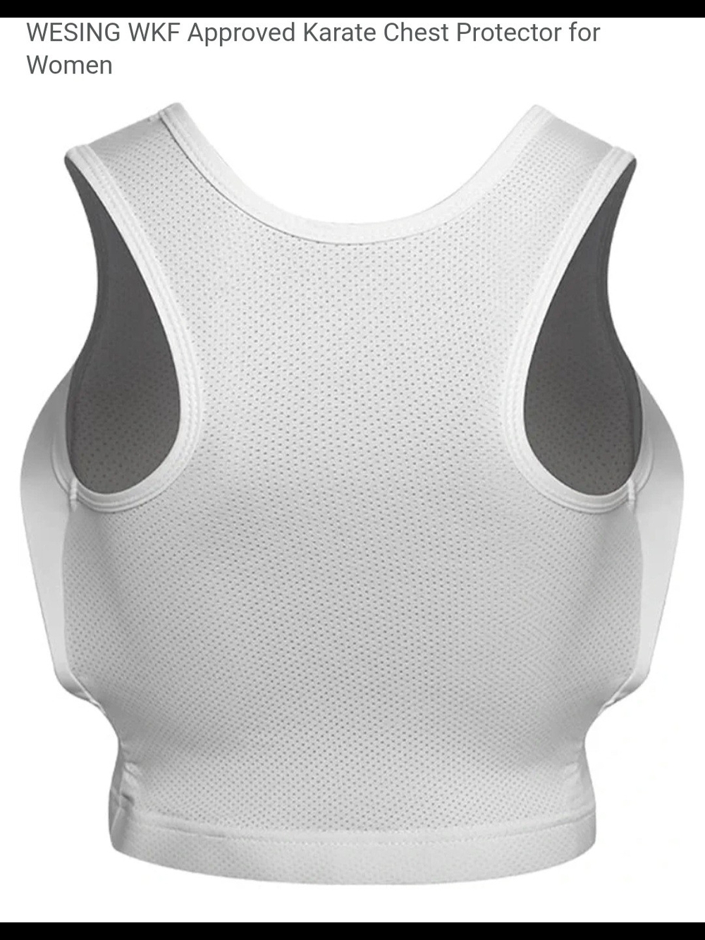 Women's White Protective Sports Crop Top - Picture 4 of 9